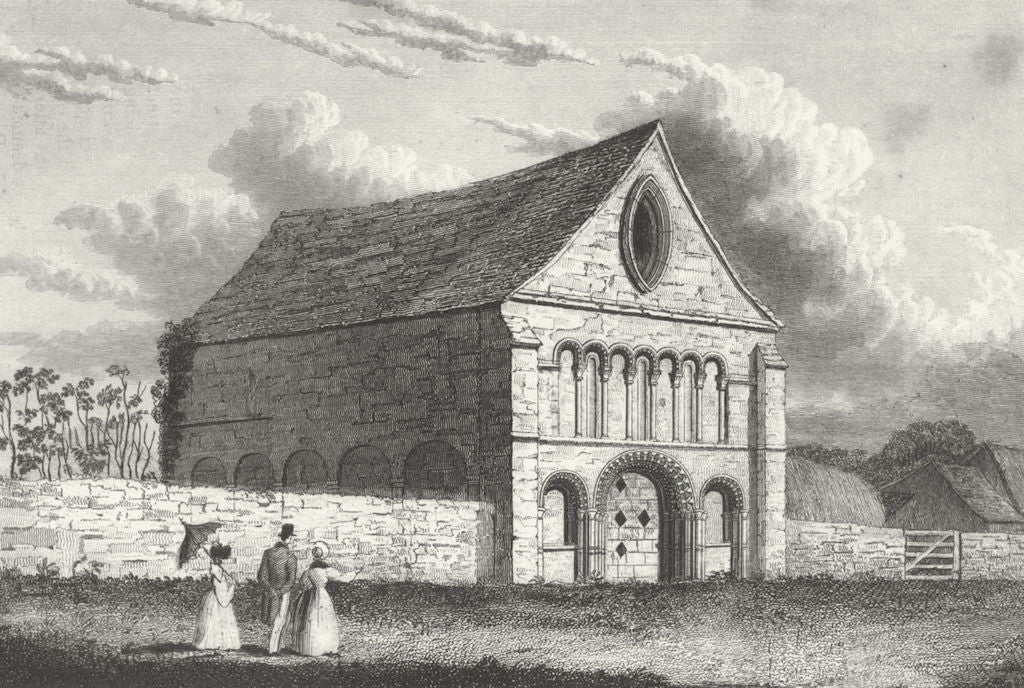 LINCS. St Leonard's Priory Stamford. Saunders 1836 old antique print picture